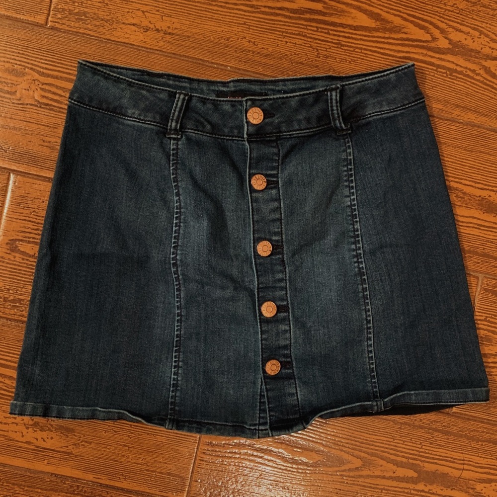 Button Up Mini Skirt